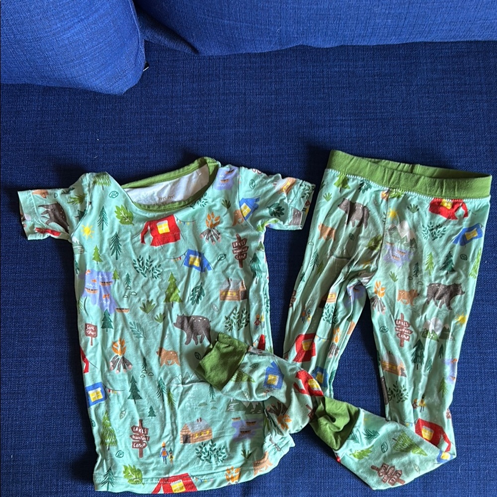 Little Sleepies Green and Red Pajama Sets